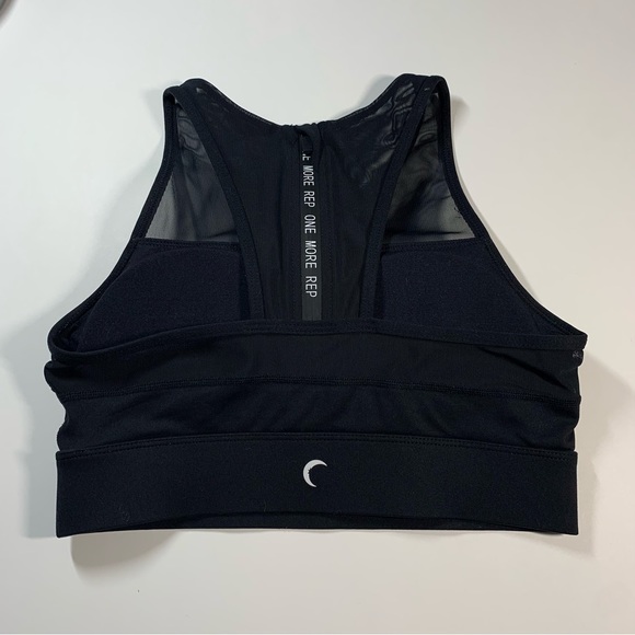 Zyia black all star sports bra with mesh high neck - Picture 2 of 15